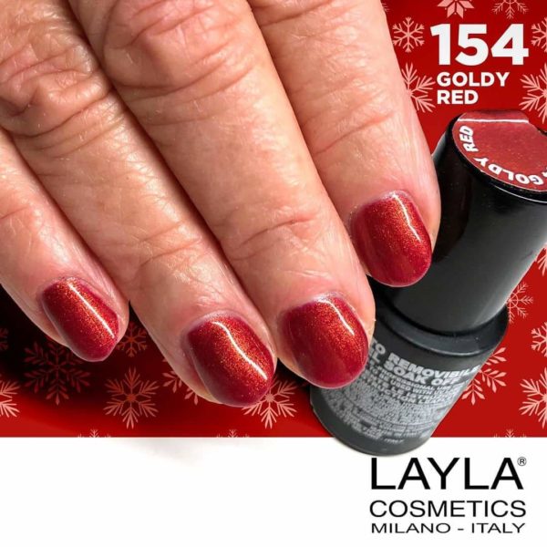 Gel Polish Colors - 154 - Goldy Red